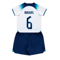England Harry Maguire #6 Hjemme Trøje Børn VM 2022 Kortærmet (+ Korte bukser)